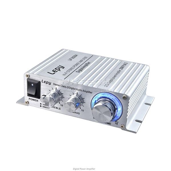 LP-2020A Lepy Car Power Amplifier Digital Player Hi-Fi Stereo Class-D 2CH RMS 20W BASS Audio Professional DIY Music Home AMP MP3
