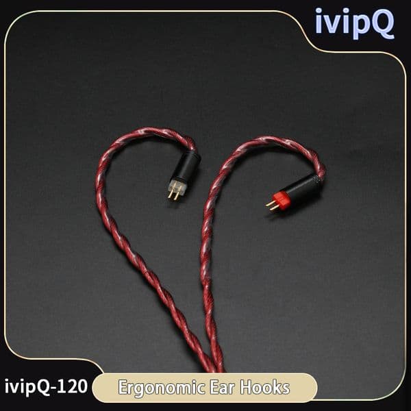 ivipQ 26AWG 7N OCC Palladium Plated L-type Modular Plugs 3-in-1 Earphone Upgrade Cable With MMCX/2PIN/0.78mm/QDC/N5005 For AKG