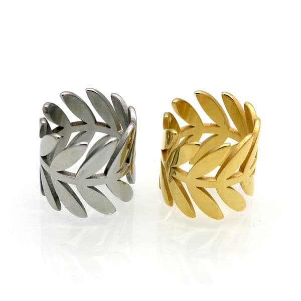 BORASI Brand Classic GORGEOUS TALE Delicate Leaf Branch Ring Everyday Women Jewelry Gold Color Ring For Wedding Bridesmaid