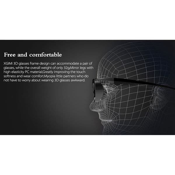 RISE-4 PCS Active Shutter 3D Glasses for DLP Link Compatible 96-144HZ with Optama /Acer/BenQ /ViewSonic/XGIMI DLP Link Projector