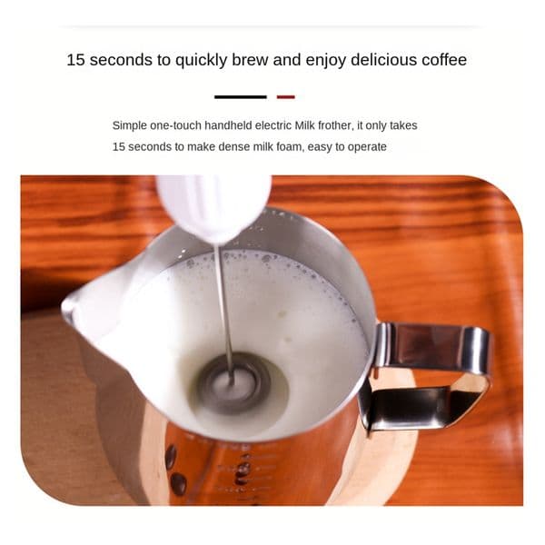 Portable Electric Milk Frother Rechargeable Foam Maker Handheld Foamer High Speeds Drink Mixer Electric Whisk