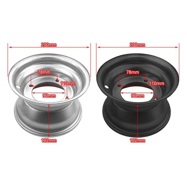 16x8-7 7 Inch Rim front Rear Wheels for ATV Buggy Quad Dirt Bike Beach Wheel Motorcycle Tire Accessoriesm
