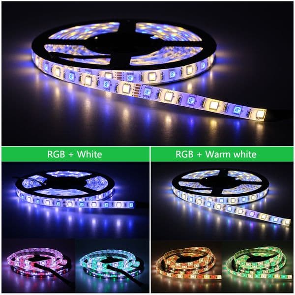 5050 LED Strip RGB / RGBW / RGBWW 5M Flexible Diode Light Tape for Home Decoration+2.4G Touch Remote Controller+12V Power Supply