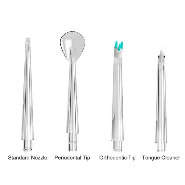 Oral Irrigator Usb Rechargeable Water Bleaching Portable Dental Water Jet Floss Teeth Cleaner Big Water Tank With 4 Nozzle