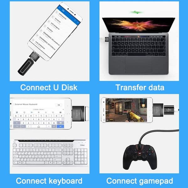 iBudim Type C OTG Adapter USB Type-C Male To USB 2.0 Female OTG Data Connector Metal USB C Converter for Macbook Samsung Huawei