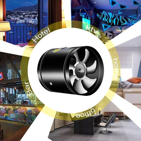 2800RPM Mini Extractor Metal 4 6 8 Inch Pipe Air Ventilator Toilet Wall Fan Low Noise Kitchen Air Ventilator for Bathroom Toilet