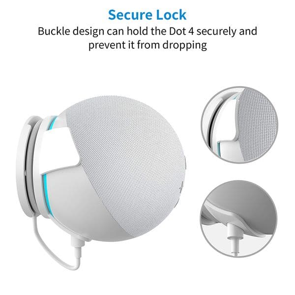 LINGYOU Outlet Wall Mount for Alexa Echo Dot 4th 5th Gen Hanger Holder Space Saving Accessories Without Messy Wires or Screw