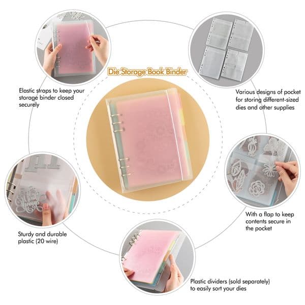 Multipurpose Die Storage Book Binder Album Divided Page Protectors Pockets For Scrapbooking Stamps Cutting Dies Storage Sheets