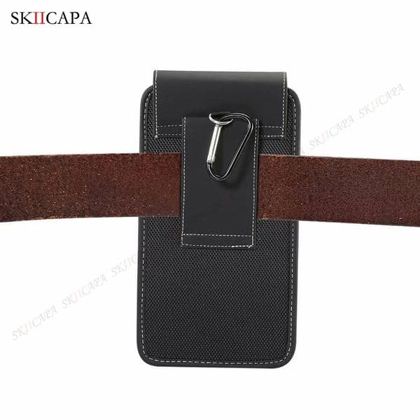 Universal Leather Waist Bag Phone Pouch For Doogee N40 S97 S86 X96 Pro S88 Plus S59 S86 X95 S35 S96 Pro Belt Clip Holster Cover