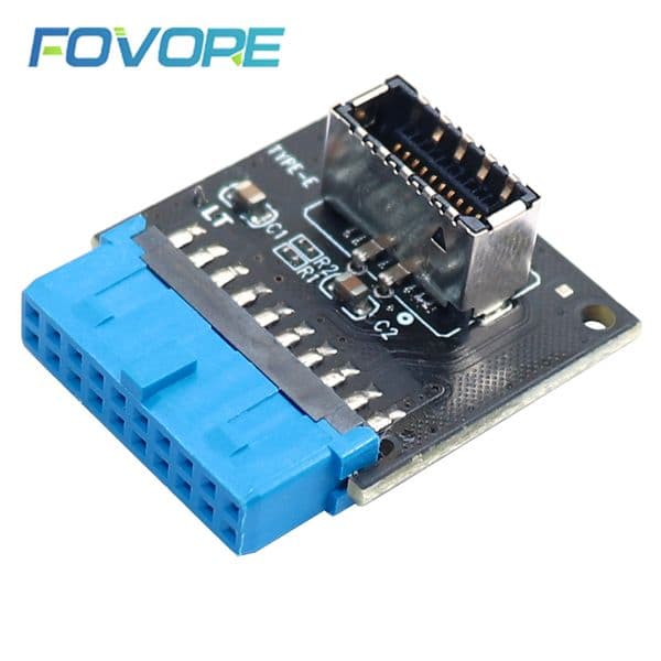 USB 3.0 Internal Header to USB 3.1/3.2 Type C front Type E Adapter 20pin to 19pin converter for pc motherboard Connector Riser