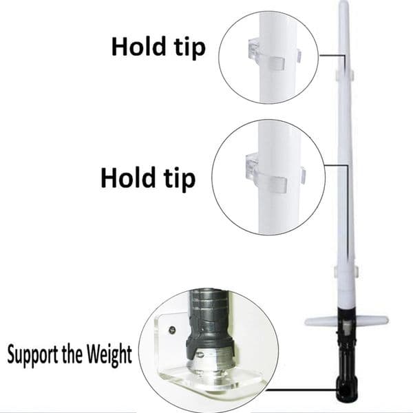 Vertical Lightsaber Wall Hanging Rack Holder Acrylic L-shaped Display Hanger Stand Holder Bracket Storage Shelf