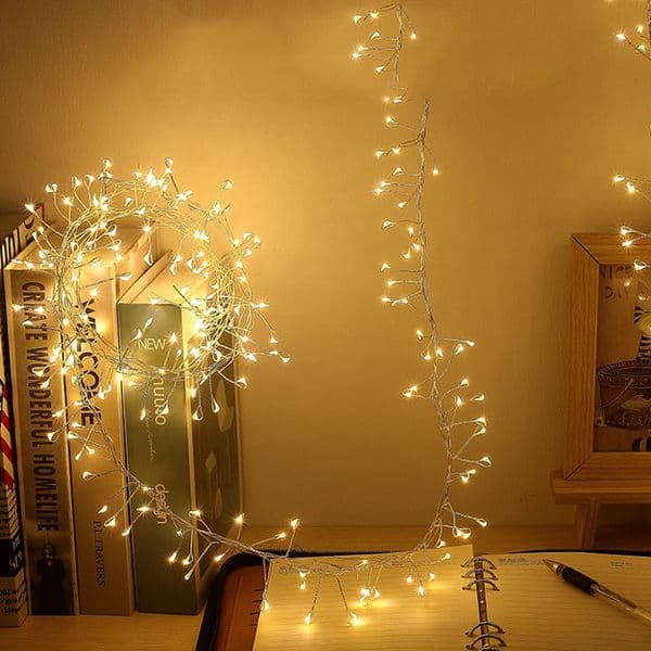 DC24V Connectable 6M 200 LED Copper Wire String Light Christmas Fairy Light Firecrackers Garland Light For Wedding Party Decor
