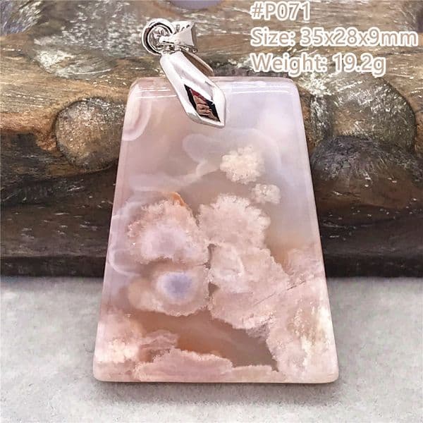 Natural Cherry Agate Necklace Pendant For Women Lady Man Healing Love Luck Gift Reiki Crystal Silver Beads Stone Jewelry AAAAA