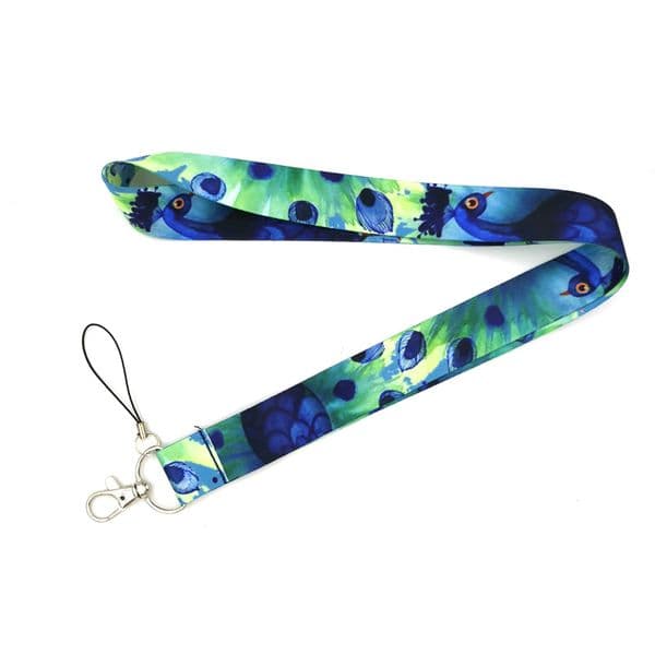 Feathers Leaves Lanyard for Keys Phone Cool Neck Strap Lanyard for Camera Whistle ID Badge Cute webbings ribbons Gifts