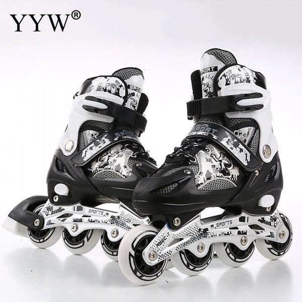 Adjustable Roller Skates Inline Speed Skate Shoes 4 Wheels For Children Professional Sktaing Men Size 26-42 Sneakers Rollers