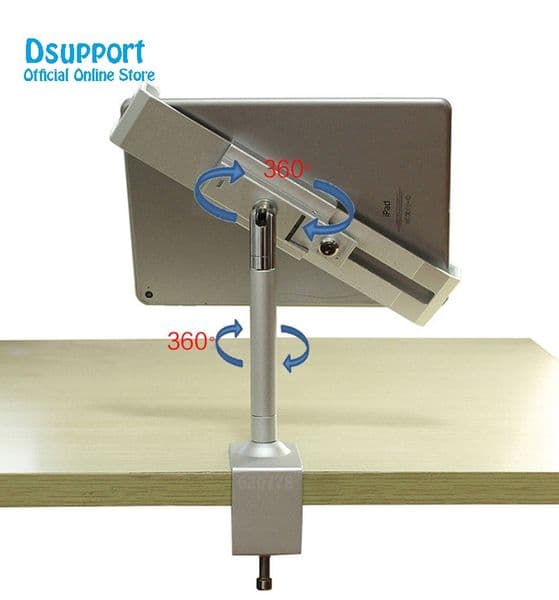 Tablet stand holder deskstand anti-thief for 7-13 inch variety-size tablets, universal tablet stand with lock