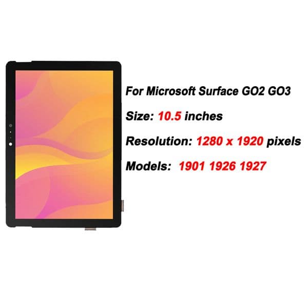 Original For Microsoft Surface GO2 GO3 LCD 1901 1926 1927 Display Touch Screen Digitizer Assembly 10.5"For Surface GO 2 GO 3 LCD