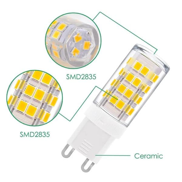 1PCS LED Bulb ceramics 9W 5W G9 Light Bulb AC 220V LED Lamp SMD2835 Spotlight Chandelier Lighting Replace 20w 30w Halogen Lamp