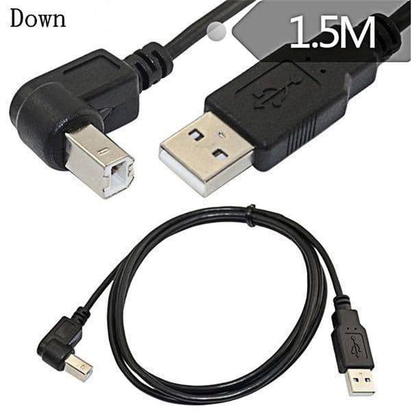 USB 2.0 A Male to USB B Male Type B BM Up&Down&Right & Left Angle Printer scanner 90 degree cable 50cm 150cm BM Angled Cable