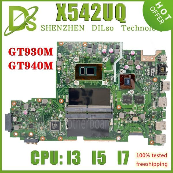 KEFU X542UN Mainboard For Asus X542UR X542UQ X542UF X542URR A580U X542UNT X542UQR FL8000U Laptop Motherboad I3 I5 I7/7th 8th