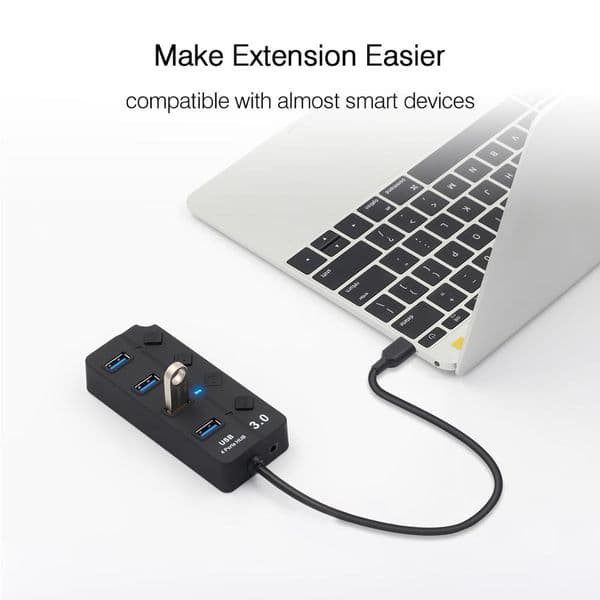 USB Hub 3.0 USB 3.0 Hub Splitter 4 / 7 Port On/Off Switch with Power Adapter usb hub for MacBook xiaomi Laptop PC usb hub