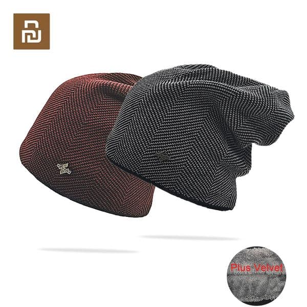 Youpin Winter Warm Hat for Women Men Plus Velvet Thicken Hats Knitted Casual Skullies Beanies Outdoor Sports Cycling Skiing Cap