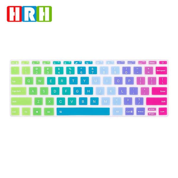 HRH Colorful Multicolor Keyboard Cover Silicone Skin for Xiaomi Air 12.5" Laptop Backlight Keyboard Protective Film