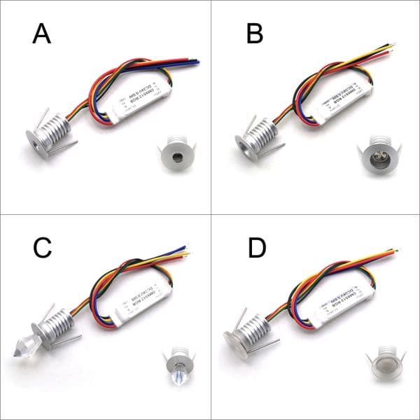 12PCS DMX512 RGB LED Light Super Mini Recessed Spotlight DC12V 24V Dimmable Kitchen Display Cabinet Ceiling Lighting Hole D13mm