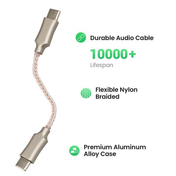 CS43131 DSD256 DAC Headphone Amplifier USB Type C with 3.5mm Output Audio Interface For iP PC HiFi Audio Adapter Chip Amp