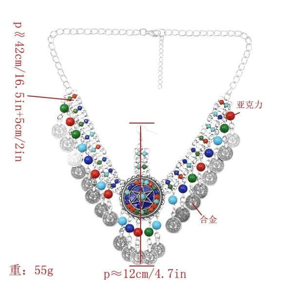 Turkish Beads Coin Tassel Vintage Charm Head Chains For Women Bohemian Belly Dance Gypsy India Tribal Bridal Hair Jewelry