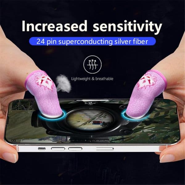 Gaming Luminous Finger Sleeve Breathable Fingertips For PUBG Mobile Games Touch Screen Finger Cots Cover Sensitive Mobile Touch
