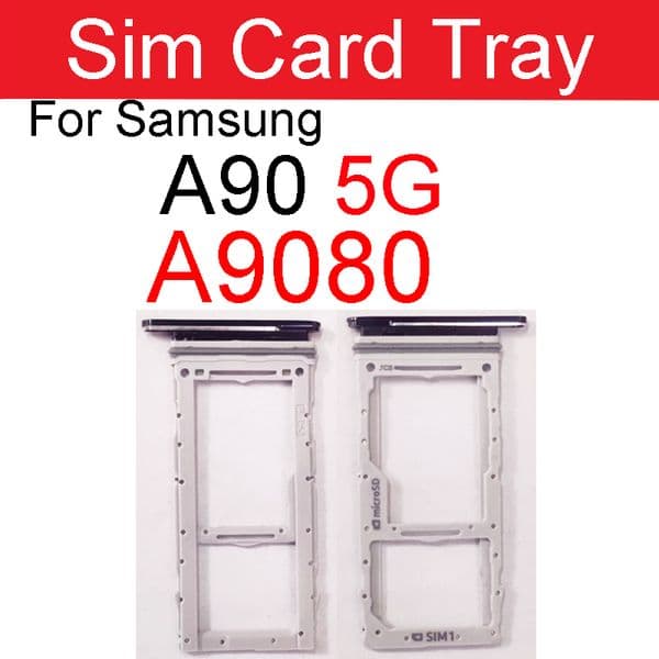 SIM Card Tray For Samsung A90 A908B A908N A90 5G A9080 Sim Card Slot Tray Holder Adapter Replacement Parts