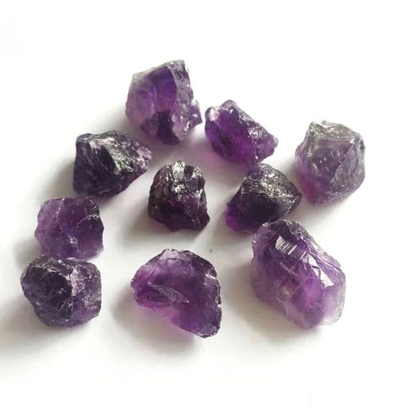 Amethyst natural rough gemstones and minerals healing stones of raw quartz