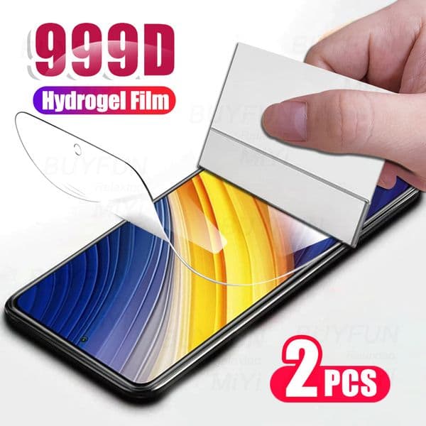 2PCS 999D Curved Screen Protector Hydrogel Film For Xiaomi Poco Poko Pocco Little X3 X 3 Pro NFS X3Pro PocoX3 Not Tempered Glass