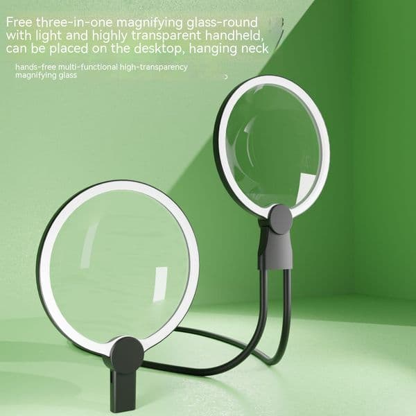 Hanging Neck Handheld Desktop Large Screen Lens Acrylic Magnifying Glass Led Magnifying Glass