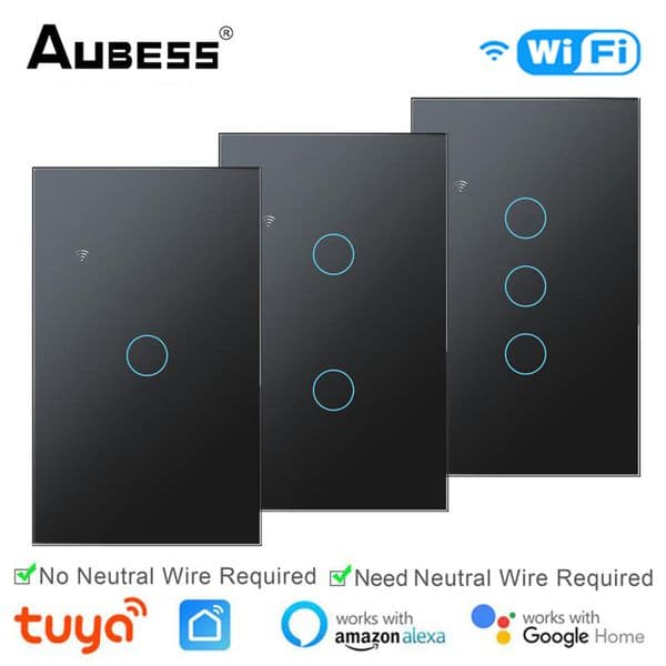 US EU WiFi Smart Light Switch Touch Wall Switch Tuya Smart Life App Remote Control Works With Alexa Google Home Yandex Alice