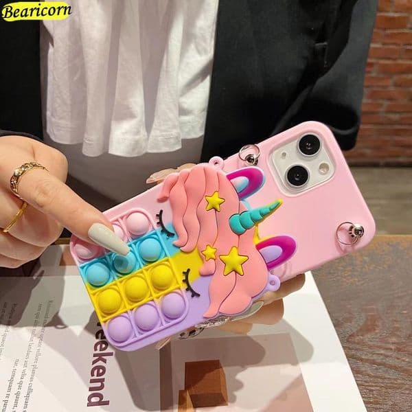 Crossbody Coin Purses Pop Cases For Samsung Galaxy A50 A70 A40 A30s A10 M01 M02 M32 M11 M21 M31 M51 M12 Unicorn Wallet Cover