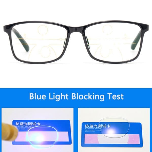 Newest Progressive Multifocal Reading Glasses Men Photochromic Clear Anti Blue Light Presbyopic Glasses High Quality Full-frame