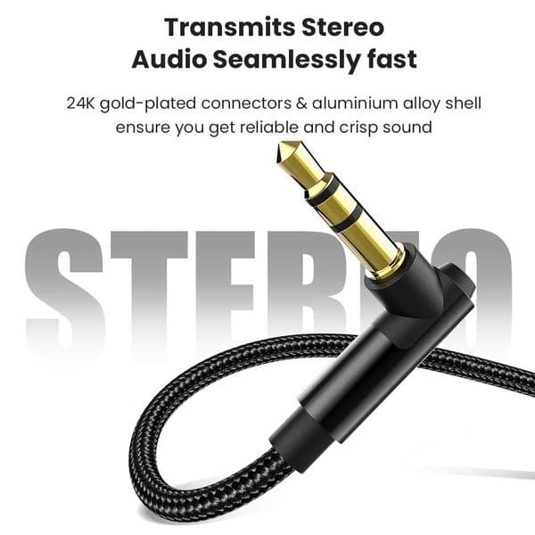 3.5mm Jack Audio Cable 90 Degree Elbow Male to Male Aux Cord HiFi Headphone Wire For Laptop Mobile Phone MP3/4 Tablet