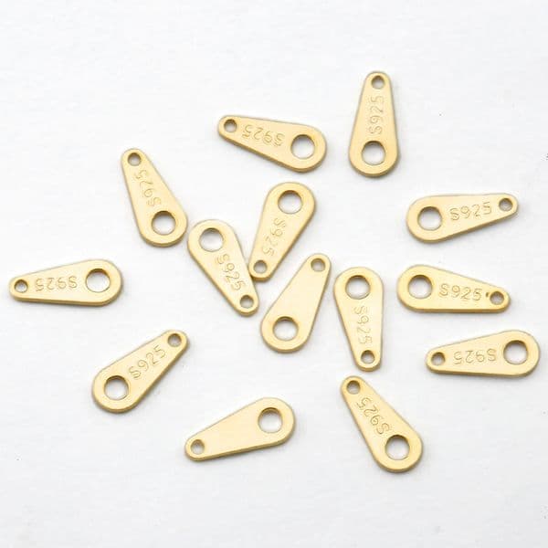 7.8*3.5*0.5mm 925 Sterling Silver Connectors Sterling Silver Necklace Fingdings For Necklace Making Jewelry Accessories 10pcs