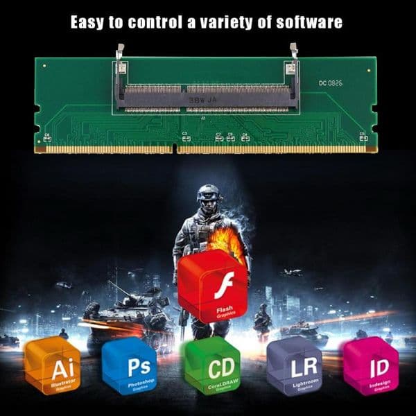 DDR3 Notebook Laptop to Desktop Memory Adapter Card 200 Pin SO-DIMM to PC 240 Pin DIMM DDR3 Connector