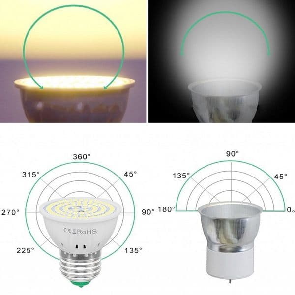 10pcs New GU10 LED E27 Lamp E14 Spotlight Bulb 48 60 80leds lampara 220V GU 10 bombillas led MR16 B22 Lampada Spot light