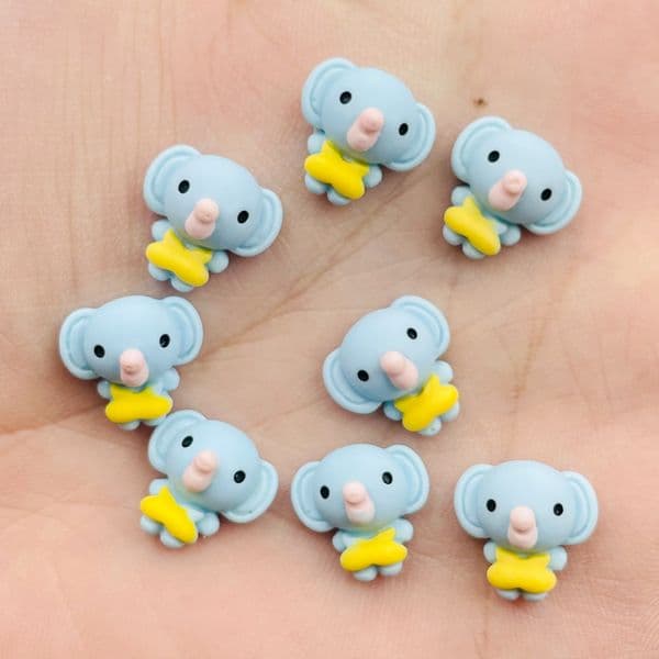 20 Pcs New Cute Mini Kawaii Cute Elephant Flat Back Resin Cabochons Scrapbook Diy Party Wedding Hairpin Accessories Craft L74