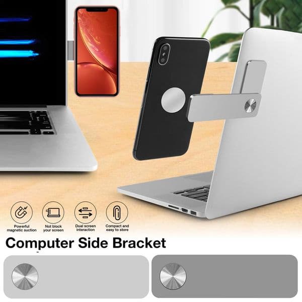 NBDZJ8 Adjustable Laptop Screen Support Holder Dual Monitor Display Clip Phone Stand Laptop Side Mount Connect Tablet Bracket