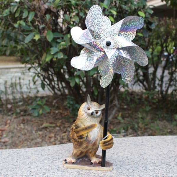 Garden Owl-shape Windmills Ornaments Stylish Delicate Desktop Ornaments For Home