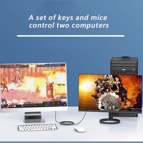 High Speed USB 2.0/USB 3.0 +USB C PC to PC Online Share Data Link Mouse Keyboard Share Link File Transfer Cable Copy Line