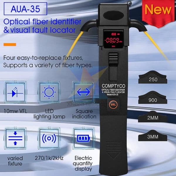 AUA-35/40 Optical Fiber Identifier, Live Fiber Identifier, LED Light, VFL OFI, Fast Shpping