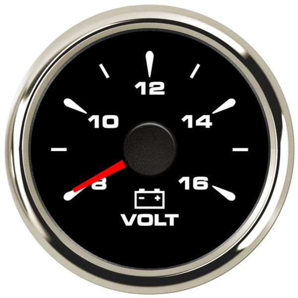New Style 52mm Pointer Type Voltmeters Tuning 8-16vdc Voltage Gauges Volt Meters LCD Display Waterproof for Auto Boat Truck Rv