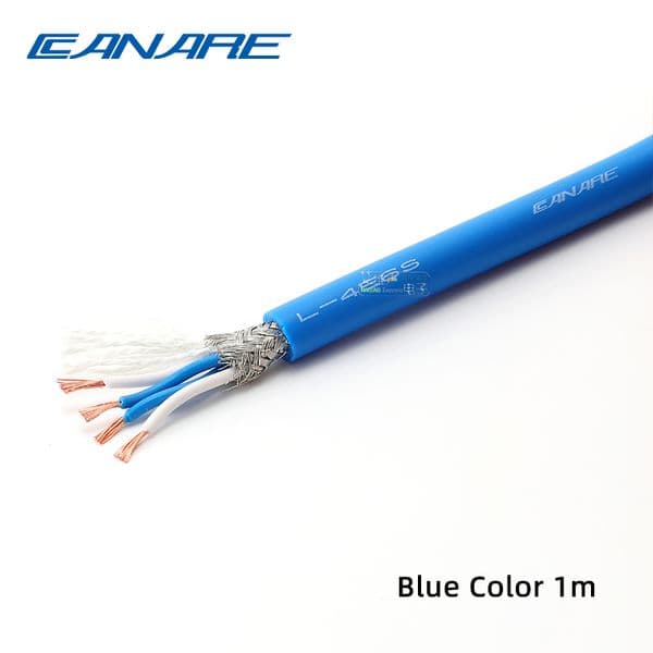 CANARE 4 Core Star Quad Microphone Audio Cables L-4E6S All Line-level Signals Wire O.D 6mm 4*0.2 mm² Braided Shield Coverage 94%