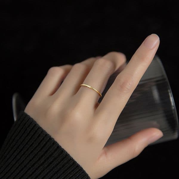La Monada 49-55 Shine Thin Finger Women Ring 925 Sterling Silver Minimalist Rings For Women 925 Silver Fine Jewerly Rings Woman